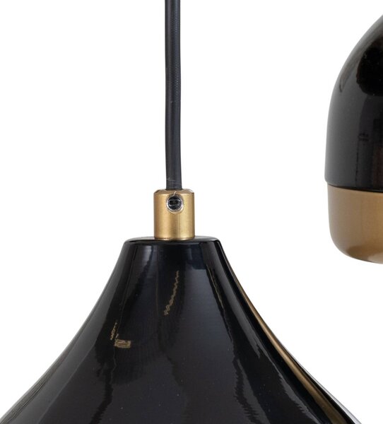 Lampa wisząca Yildo Opviq, możliwość ściemniania, czarny, salon / jadalnia, metal, nowoczesny