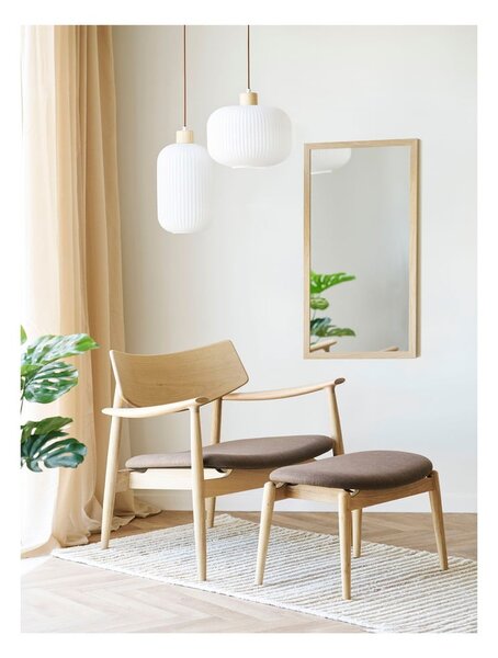 Brązowy fotel z podnóżkiem Olvera – House Nordic