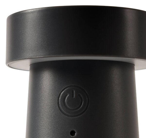 Lampa stołowa LED Pepper Lucande, aluminiowy / szary / cynkowy, salon / jadalnia, tworzywo sztuczne, nowoczesny