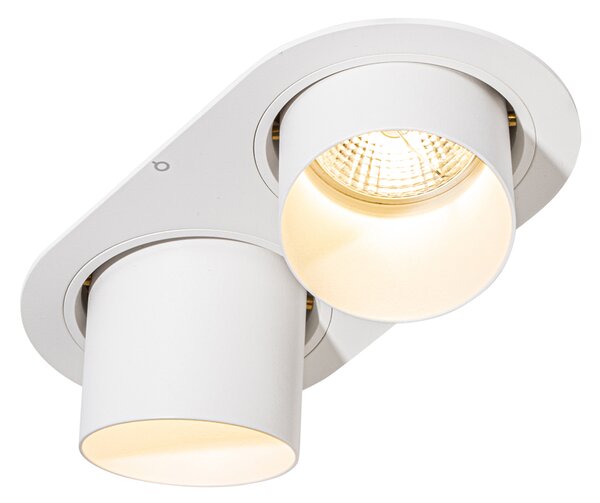 Okrągły podtynkowy reflektor biały GU10 70 mm, regulowany, 2-punktowy - Installa