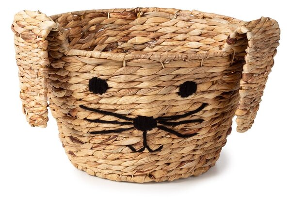 Dziecięcy kosz na zabawki z hiacyntu wodnego w naturalnym kolorze ø 35x26 cm Rabbit – Compactor