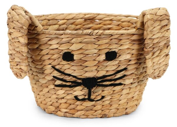 Dziecięcy kosz na zabawki z hiacyntu wodnego w naturalnym kolorze ø 35x26 cm Rabbit – Compactor