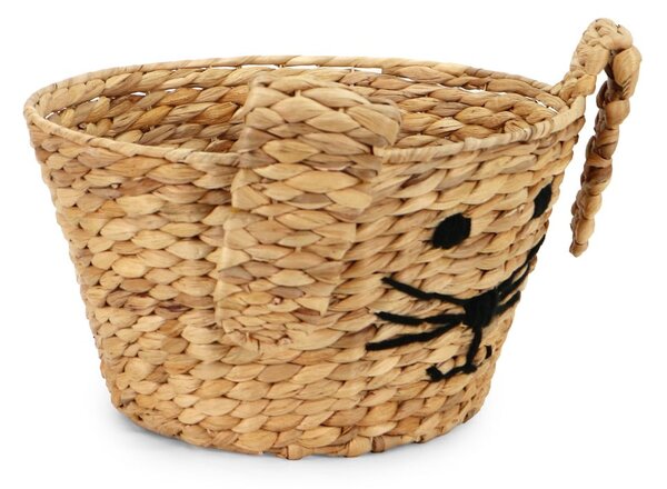 Dziecięcy kosz na zabawki z hiacyntu wodnego w naturalnym kolorze ø 35x26 cm Rabbit – Compactor