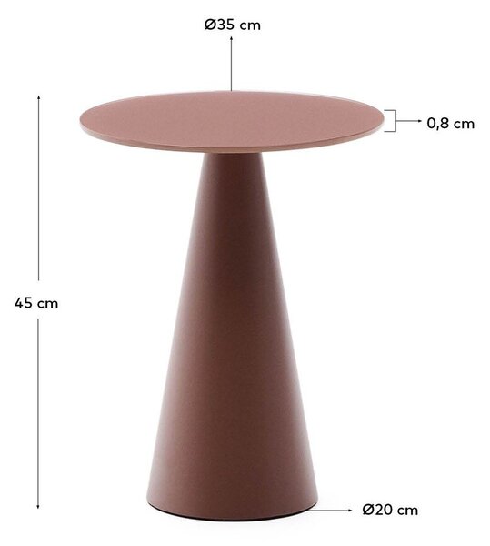 Okrągły stolik ze szklanym blatem ø 35 cm Wilshire – Kave Home