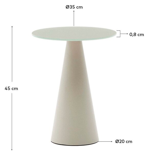 Okrągły stolik ze szklanym blatem ø 35 cm Wilshire – Kave Home