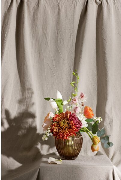 Brązowy szklany wazon Kähler Design Hammershøi, wys. 14 cm