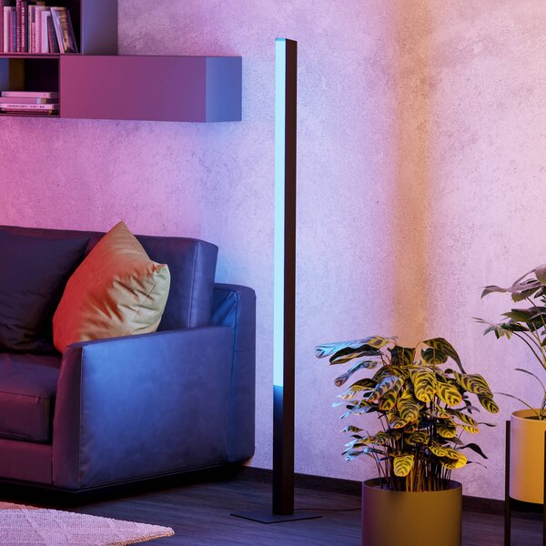 EGLO connect Simolaris-Z lampa stojąca LED Connect Simolaris-z, możliwość ściemniania, czarny, salon / jadalnia, metal, nowoczesny
