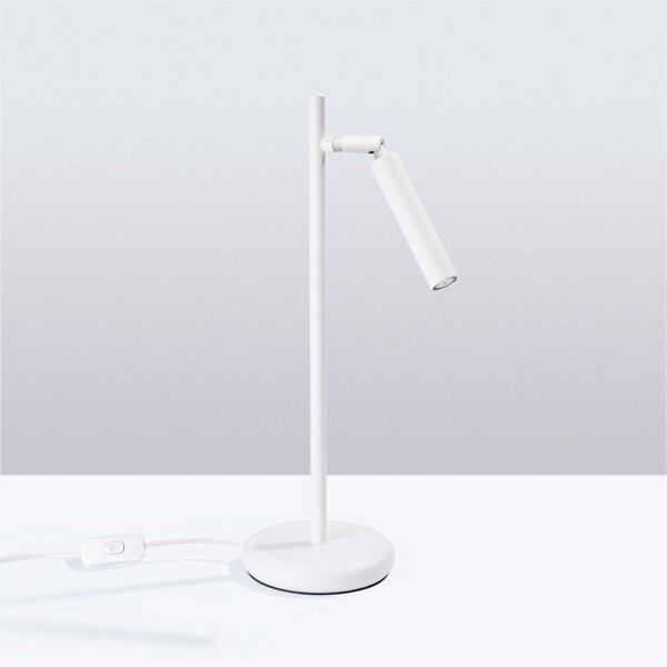Biała lampa stołowa (wysokość 43 cm) Fideus – Sollux