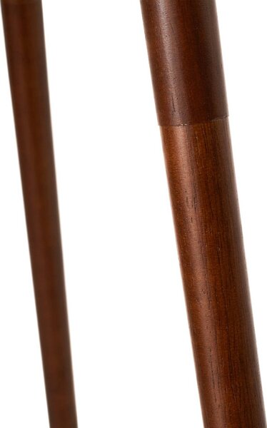 Lampa stojąca Charlia Lindby, ciemne drewno, salon / jadalnia, tkanina / materiał / jedwab, skandynawski