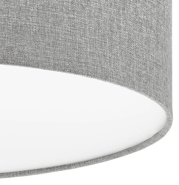 EGLO Lampa sufitowa Pasteri, możliwość ściemniania, aluminiowy / szary / cynkowy, salon / jadalnia, tkanina / materiał / jedwab, nowoczesny