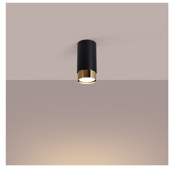 Lampa sufitowa w czarno-złotym kolorze Crown – Sollux