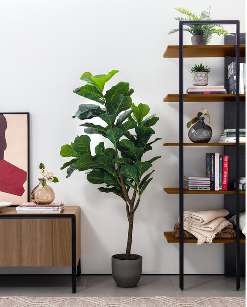 Sztuczny kwiat w doniczce z cementu Kave Home, wys. 35 cm