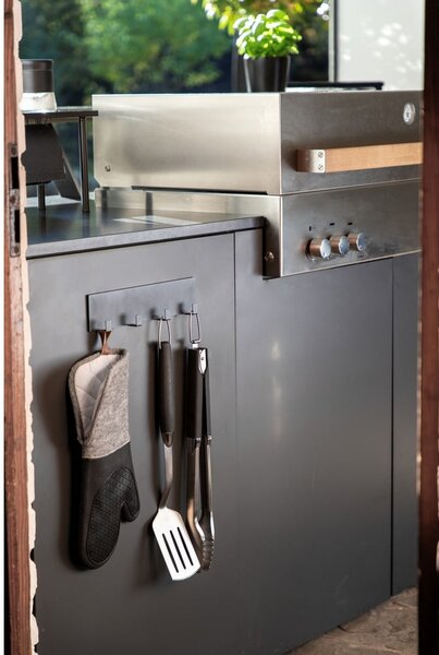 Czarna listwa magnetyczna na przybory kuchenne Wenko Black Outdoor Kitchen Ima