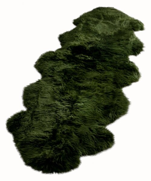Zielona skóra owcza Native Natural Double, 60x240 cm