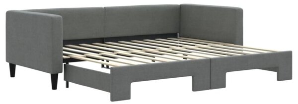 Sofa rozsuwana, ciemnoszara, 90x200 cm, tkanina