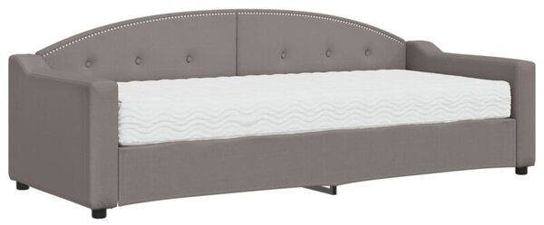 Sofa z materacem do spania, kolor taupe, 80x200 cm, tkanina
