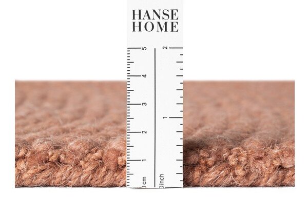 Wełniany okrągły dywan tkany ręcznie w kolorze terakoty ø 120 cm Calmio – Hanse Home