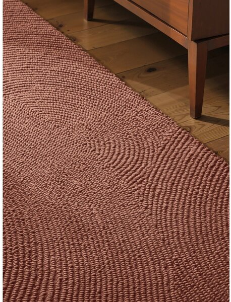 Wełniany chodnik tkany ręcznie w kolorze terakoty 80x200 cm Calmio – Hanse Home