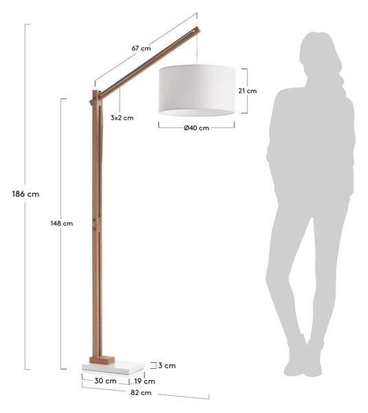 Lampa stojąca Kave Home Izaar
