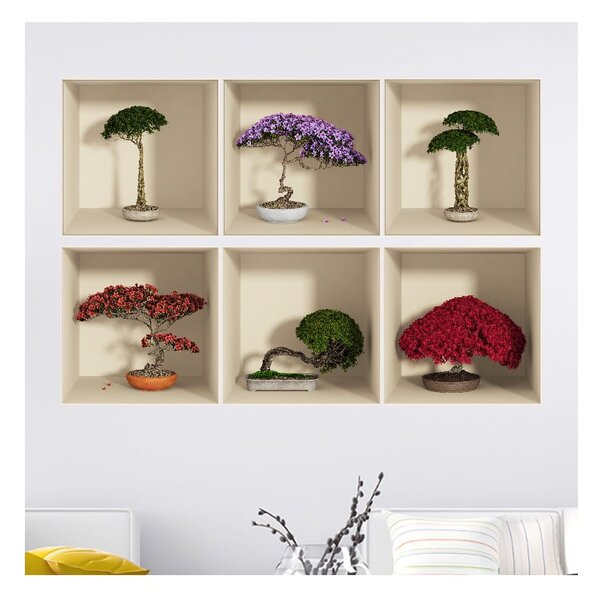 Zestaw 6 naklejek 3D Ambiance Home
