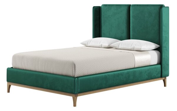 Łóżko Emily 140x200 cm z nowoczesnym zagłówkiem i panelami bocznymi