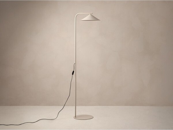 Kremowa metalowa lampa stojąca (wysokość 160 cm) Nocte – Micadoni