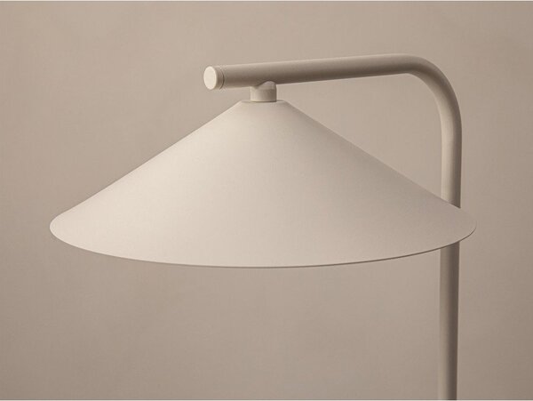 Kremowa metalowa lampa stojąca (wysokość 160 cm) Nocte – Micadoni