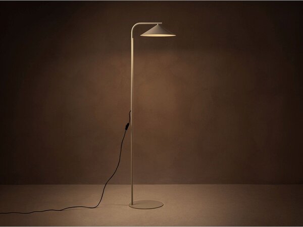 Kremowa metalowa lampa stojąca (wysokość 160 cm) Nocte – Micadoni
