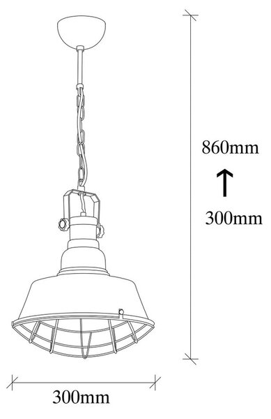 Czarna lampa wisząca z metalowym kloszem ø 30 cm Itak – Opviq lights
