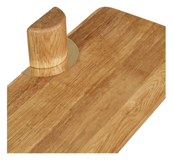 Półka z litego drewna dębowego w jasnym naturalnym kolorze 110 cm Calcata – House Nordic