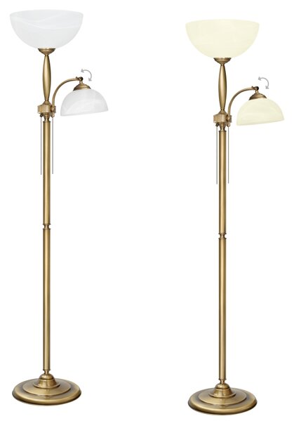 Lampa podłogowa mosiężna do salonu C-P2