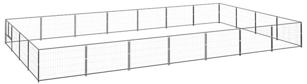 Kojec dla psa, czarny, 28 m², stalowy