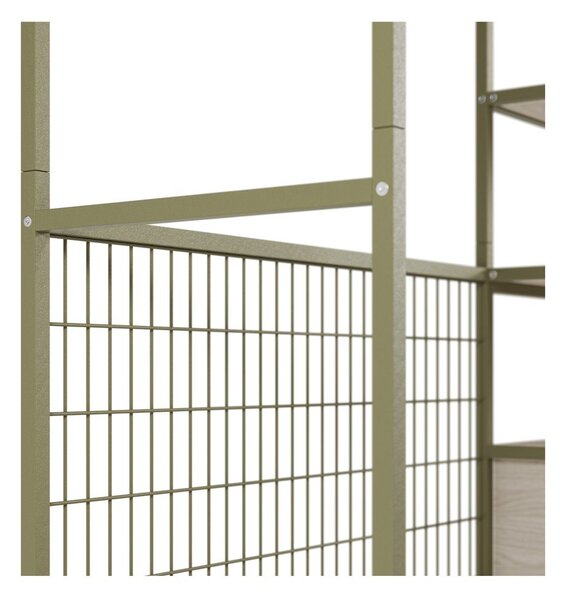 Zielona stalowa szafa otwarta 140x179,5x40 cm Amara – Marckeric