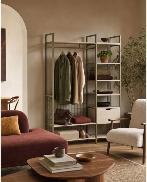 Zielona stalowa szafa otwarta 140x179,5x40 cm Amara – Marckeric