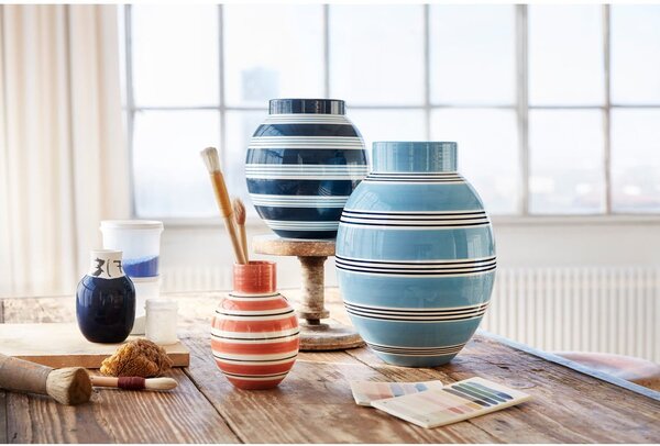 Niebieski ceramiczny wazon Kähler Design Nuovo, wys. 30 cm