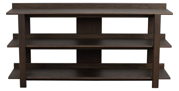 Konsola z blatem w dekorze dębu w ciemnym naturalnym kolorze 43x150 cm Kilian – Rowico
