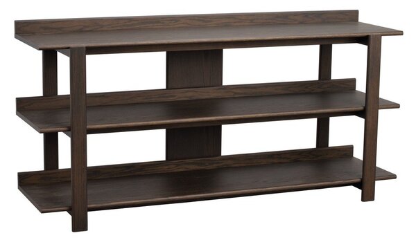 Konsola z blatem w dekorze dębu w ciemnym naturalnym kolorze 43x150 cm Kilian – Rowico