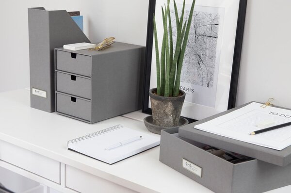 Szary organizer z 3 szufladkami Bigso Box of Sweden Ingrid