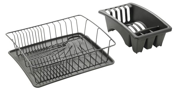 Ciemnoszary ociekacz ze stali nierdzewnej Metaltex Aquatexplus Lava