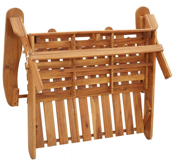 Drewniana ławka ogrodowa w stylu adirondack szary T0-P03