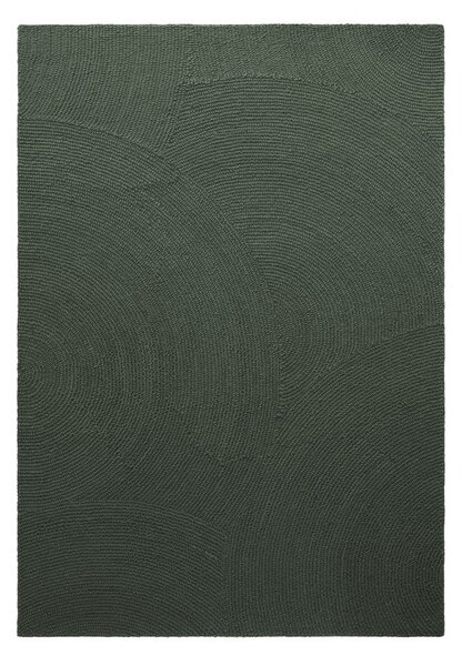 Ciemnozielony wełniany dywan tkany ręcznie 160x230 cm Calmio – Hanse Home