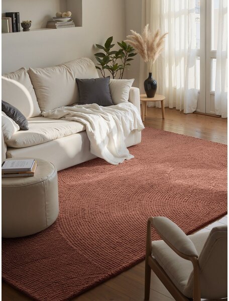 Wełniany dywan tkany ręcznie w kolorze terakoty 80x150 cm Calmio – Hanse Home
