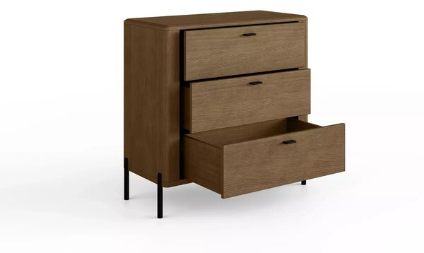 Wąska komoda dębowa z szufladami Madera 06
