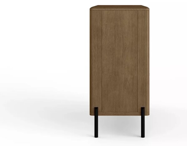 Wąska komoda dębowa z szufladami Madera 06