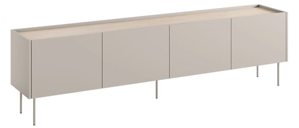 Szafka RTV Desin na metalowych nogach 220 cm - kaszmir / dąb nagano