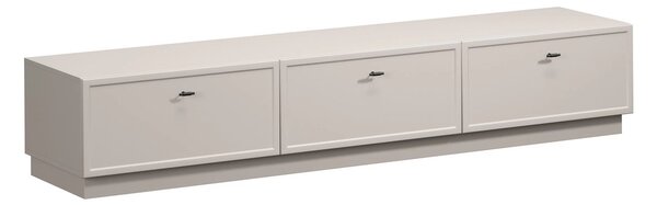 Szafka RTV Lorini 200 cm z szufladami - kaszmir / czarne uchwyty T-bar