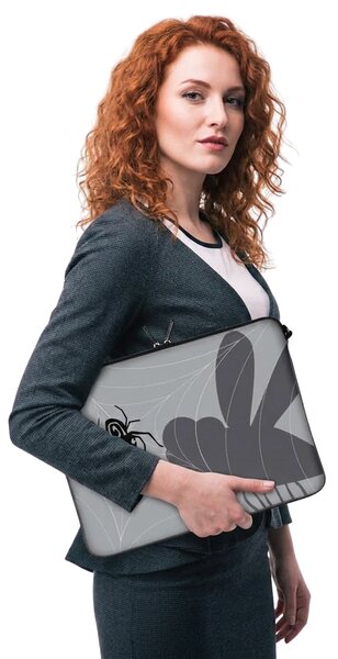 Pokrowiec na laptop 17.3" SPIDERWEB, szary