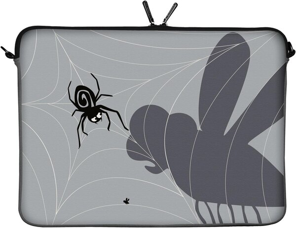 Pokrowiec na laptop 17.3" SPIDERWEB, szary