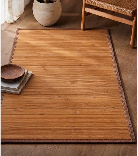 Bambusowy dywan w naturalnym kolorze 60x90 cm – Casa Selección