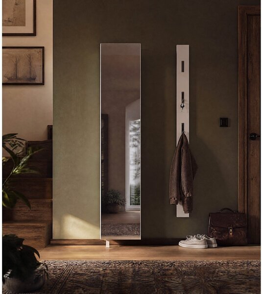 Biała szafka pod przedpokoju 50x195x18 cm Rotary – Germania